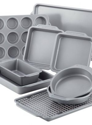Farberware Nonstick Bakeware 10-Piece Set with Cooling Rack
