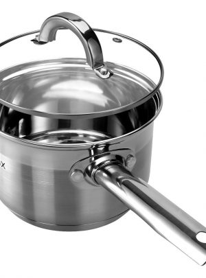 Sauce Pan, CUSIBOX 2 Quart Premium Stainless Steel Saucepan with Lid Cover, Induction Compatible Covered Sauce Pot Cookware